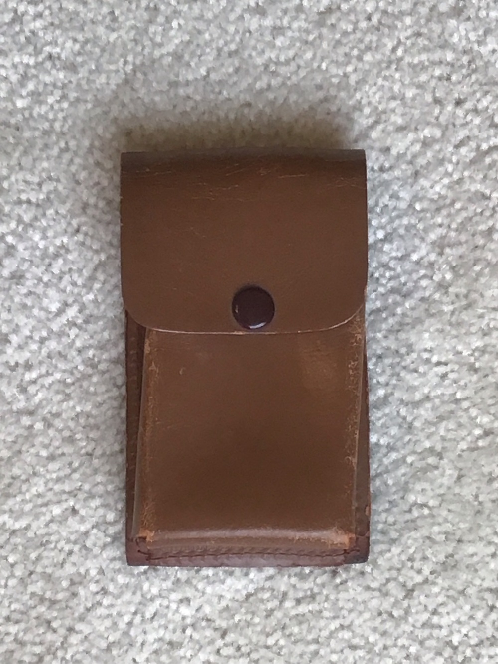 Vintage Leather Case, 5” x 3” x 1 1/4”
